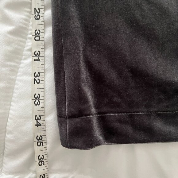 Jovani Women's Charcoal Velvet Jumpsuit Mesh Plunging V-Neckline Long Sleeve 8 - Picture 7 of 11